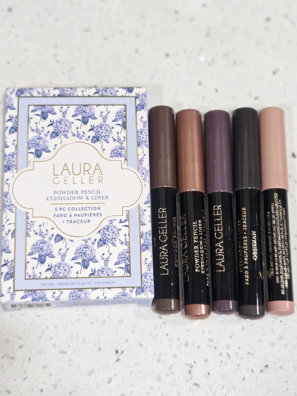 Laura Geller Powder Pencil Eyeshadow & Liner Set - Neutral & Pink Tones